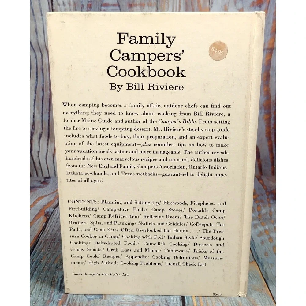 Family Campers' Cookbook Bill Riviere (1965, Hardcover) FIRST EDITION‎
